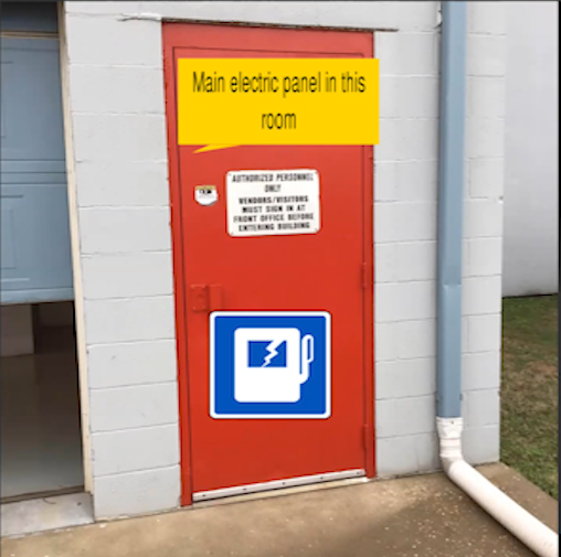 Image of an electric panel room