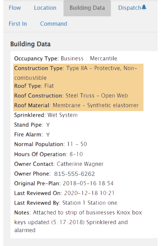 Construction Type Information